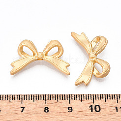 合金とスプレー塗装のペンダント  蝶結び  ナバホホワイト  16x25.5x4.5mm  穴：2.2mm&nbsp;PALLOY-N176-19