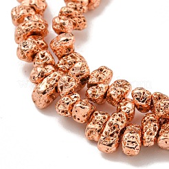 Electroplated Natural Lava Rock Beads Strands&nbsp;G-I360-U02-03
