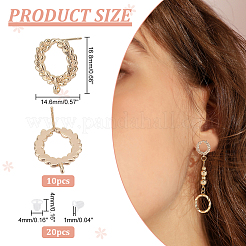 10Pcs Brass Stud Earring Finding&nbsp;KK-PH0005-03
