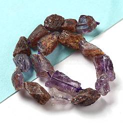 Raw Rough Natural Purple Phantom Quartz Purple Lodolite Quartz Beads Strands&nbsp;G-P528-B06-02