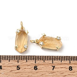 Faceted Natural Citrine Pendants&nbsp;X-KK-Z137-14G-02
