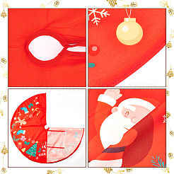 Polyester Christmas Tree Skirt&nbsp;DIY-WH0321-40B