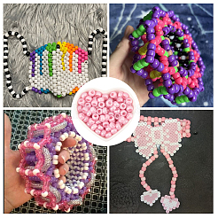 800Pcs Plastic Pearlized Beads&nbsp;KY-SP0001-53B