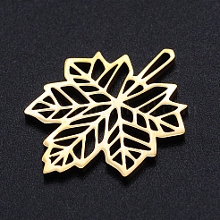 Autumn Theme 201 Stainless Steel Filigree Joiners Links&nbsp;STAS-S105-JN888-2