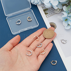 8Pcs 2 Colors Rack Plating Brass Micro Pave Clear Cubic Zirconia Fold Over Clasps&nbsp;FIND-PH0020-88