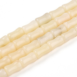 天然な白アフリカオパールビーズ連売り  竹の形  9.5~10x5~5.5mm  穴：0.8mm  約38~40個/連  14.96~15.47''（38~39.3センチメートル）&nbsp;G-T140-86A