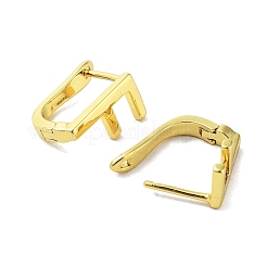 女性用真鍮文字スタッドピアス  鉛フリー＆カドミウムフリー  18KGP本金メッキ  文字F  15.5x7.5mm&nbsp;EJEW-A038-01F-G