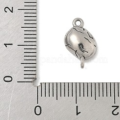304ステンレス鋼の内臓コネクタチャーム  アンティークシルバー  14x8x4mm  穴：1.2mm&nbsp;STAS-S183-14AS