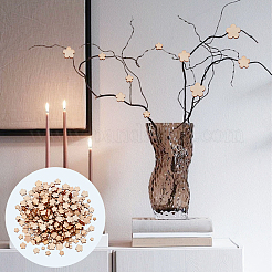 600Pcs Flower Unfinished Wood Slice&nbsp;WOOD-GA0001-99