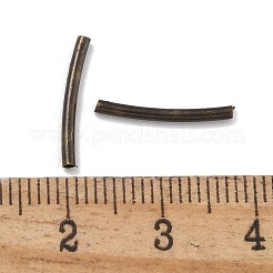 真鍮製カーブチューブビーズ  カドミウムフリー＆鉛フリー  アンティークブロンズ  15x1.5mm  穴：1mm&nbsp;KK-B120-04F-AB