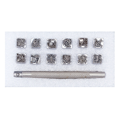 Zinc Alloy Steal Puncher Set&nbsp;TOOL-WH0018-66P-02