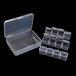 12 Grids Rectangle Plastic Bead Organizer Containers&nbsp;CON-XCP0002-29