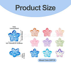 50Pcs Dyed & Heated Glass Bead Caps&nbsp;GLAA-TADJ0001-16