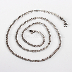 Tarnish Resistant 304 Stainless Steel Snake Chain Necklace Making&nbsp;STAS-P045-31P