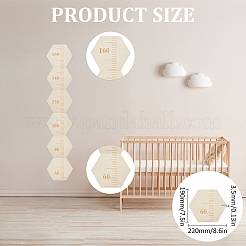 Hexagon Wood Measuring Growth Chart Rulers&nbsp;TOOL-WH0136-124A