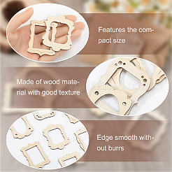 3Sets Unfinished Wood Cutouts&nbsp;DIY-SP0003-85