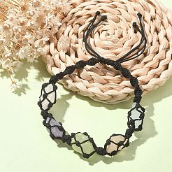 Dyed Natural Quartz Crystal Braided Bead Bracelets&nbsp;BJEW-TA00346-01