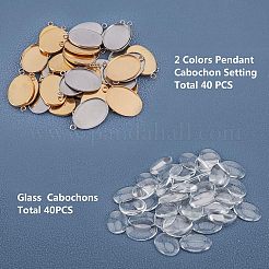 DIY Oval Pendants Making Kits&nbsp;DIY-UN0001-92