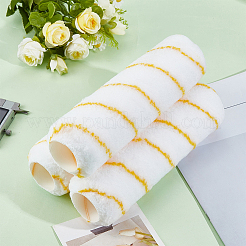 マイクロファイバーペイントローラーブラシ3本  壁画ツール  ホワイト  227x62.5mm&nbsp;DIY-GF0012-95
