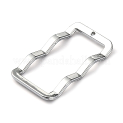 ラックメッキ合金ペンダント  長方形  プラチナ  29.5x16x3mm  穴：0.8mm&nbsp;PALLOY-K023-13P