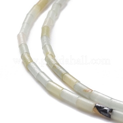 天然フラワーアマゾナイトビーズ連売り  コラム  4x2.5mm  穴：1mm  約87個/連  14.88~15.12インチ（37.8~38.4cm）&nbsp;G-M389-16