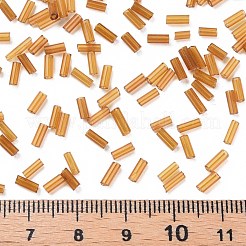 透明なガラスラッパビーズ  丸い穴  サドルブラウン  3~8x2mm  穴：0.7mm  約450g /ポンド&nbsp;SEED-N005-001-C07