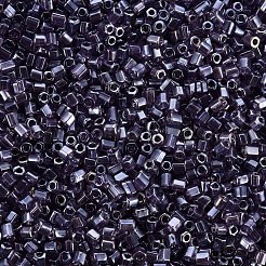 ガラス竹ビーズ  透明色光沢  スレートグレイ  2.5~3x2mm  穴：0.9mm  約15000個/ポンド&nbsp;SEED-S032-11A-111A