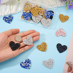 Polyester Hotfix Rhinestone Iron on Patches Applique Patch&nbsp;FIND-TA0002-53B