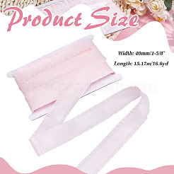 16.6 Yards Polyester Ruffled Lace Ribbon&nbsp;DIY-ME0001-62A