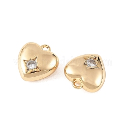 SHEGRACE Valentine's Day Brass Micro Pave Clear Cubic Zirconia Charms&nbsp;XGRQ4N358-737G