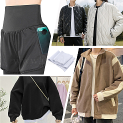 袖口用ポリエステルリブ生地  ウエストバンド ネックライン カラートリム  野球スポーツ服の裾  ホワイト  950~980x130~145x1.5mm&nbsp;DIY-WH0430-351B