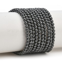 天然ブラックストーンビーズ連売り  スムーズなラウンド  3mm  穴：0.5mm  約134個/連  15.94''（40.5センチメートル）&nbsp;GG-CBA0389-A07-3mm
