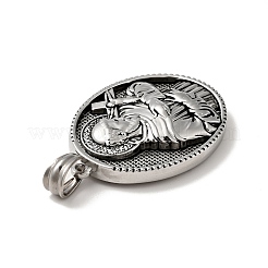 Tibetan Style 304 Stainless Steel Pendants&nbsp;STAS-G275-07AS