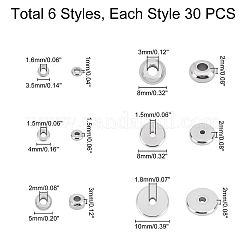 180Pcs 6 Style 202 Stainless Steel Spacer Beads&nbsp;STAS-UN0027-03