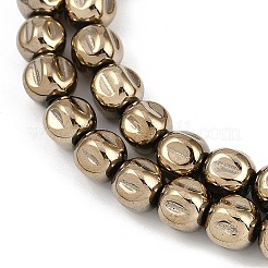 Electroplated Synthetic Non-magnetic Hematite Beads Strands&nbsp;G-H072-K01-01