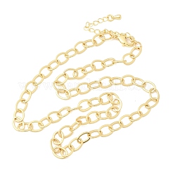 6.5MM Brass Cabel Chain Necklaces for Women&nbsp;NJEW-F366-05A