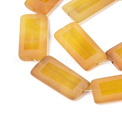 天然黄色の瑪瑙のビーズ連売りを染めた  長方形  艶消し  39~41x20~21x6~7.5mm  穴：1~1.6mm  約9個/連  14.25''（36.2センチメートル）&nbsp;G-T144-25A