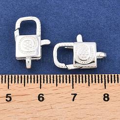 真鍮カニカン  長持ちする  ラックめっき  鉛フリー＆カドミウムフリー  銀  16.5x11x4.5mm  穴：2mm&nbsp;KK-B167-17S
