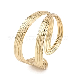 女性用304ステンレススチールカフバングル  イオンプレーティング（ip）  ゴールドカラー  1-1/4インチ（3.05cm）  内径：2インチ（5.1cm）&nbsp;LS-BJEW-B150-02G