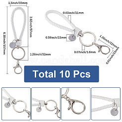 10Pcs PU Leather Keychain&nbsp;KEYC-SC0001-35A
