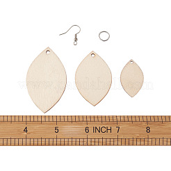 DIY Unfinished Wooden Pendant Earring Making Kits&nbsp;DIY-YS0001-16