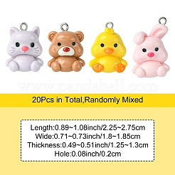 20Pcs Animal Series Opaque Resin Pendants&nbsp;CRES-YW0002-51