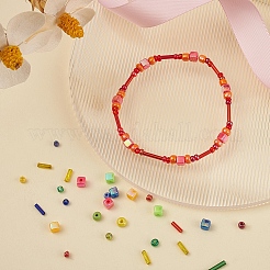 Cube & Seed Beads Kit for DIY Jewelry Making&nbsp;DIY-YW0004-83B