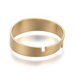 Adjustable 201 Stainless Steel Plain Band Rings&nbsp;STAS-P249-26A-G