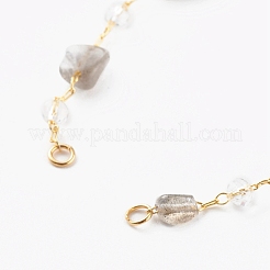 Nuggets Natural Labradorite Beaded Bracelet Makings&nbsp;AJEW-JB00953-04