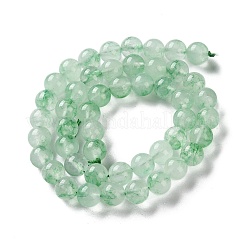 天然石マレーシアジェイドビーズ連売り  染め  ラウンド  ダークシーグリーン  8mm  穴：1.2mm  約48個/連  15.16''（38.5センチメートル）&nbsp;G-P583-A01-01B