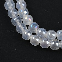 Baking Paint Electroplate Glass Beads Strands&nbsp;GLAA-G120-01B