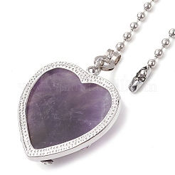 Heart Natural Amethyst Ceiling Fan Pull Chain Extenders&nbsp;FIND-JF00118-01