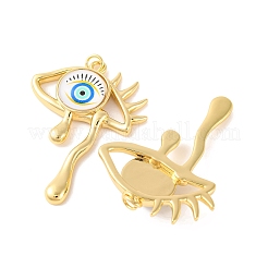Rack Plating Brass Micro Pave Cubic Zirconia Pendants&nbsp;KK-H486-23G-05