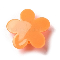 アクリルカボション  笑顔の花  ダークオレンジ  24.5x25.5x8.5mm&nbsp;MACR-M023-04B